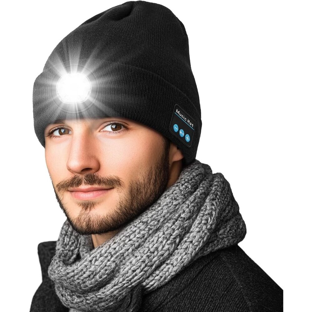 Bluetooth Beanie With Light, Led Beanie With Buil… - image 1